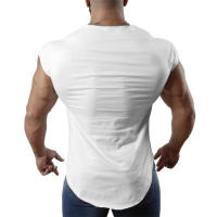 Men Muscle Vests Cotton Breathable Sleeveless Tank Tops Solid Fashion Print O-neck T-shirts Gym Bodybuilding Fitness Tank Tops - details 11