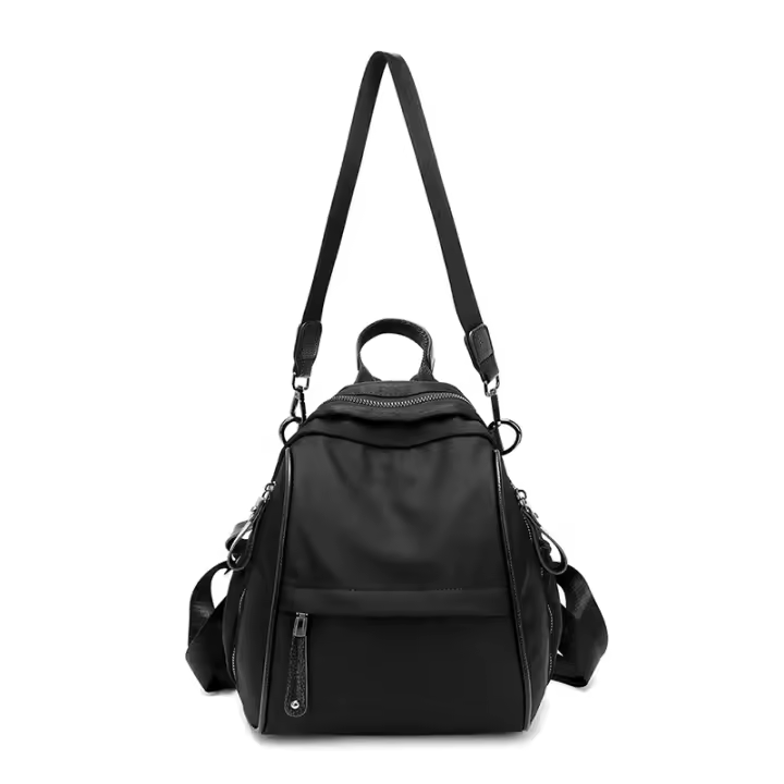 Mochila negra para mujer, bolsas de viaje impermeables para mujer, tela Oxford, bolso pequeño y bonito para niña, mochila informal de moda con estilo coreano - 1