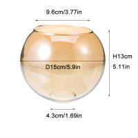 Reemplazo de pantalla de lámpara de globo de vidrio E27, cubierta de pantalla de lámpara de vidrio ámbar transparente E26, apertura de 43mm y 46mm para decoración de accesorios de iluminación - details 1