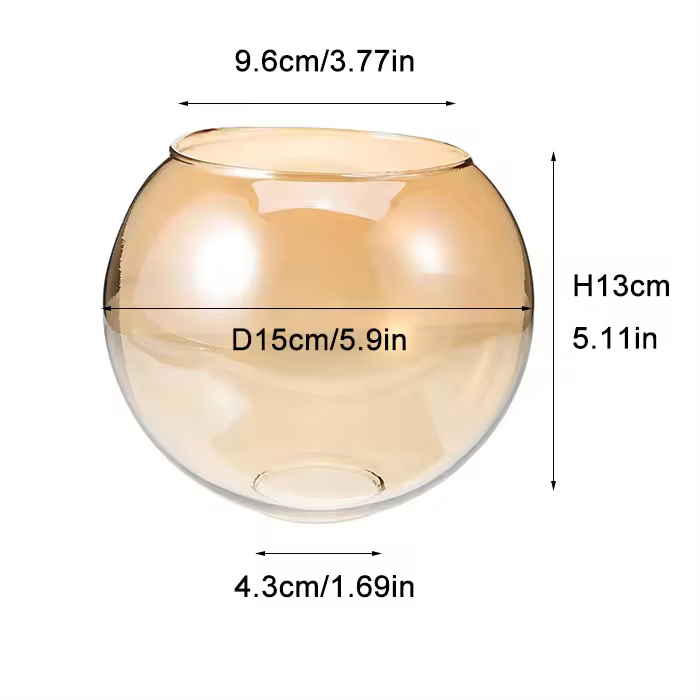 Reemplazo de pantalla de lámpara de globo de vidrio E27, cubierta de pantalla de lámpara de vidrio ámbar transparente E26, apertura de 43mm y 46mm para decoración de accesorios de iluminación - 1