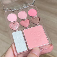 Paleta de Sombras de Ojos en Forma de Corazón 8 Colores de Brillo Perlado - details 4