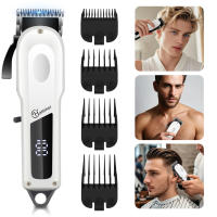 Hatteker-maquinilla eléctrica para cortar el pelo, salón profesional, cortapelos de alta potencia, uso doméstico, afeitadora de barba, empujador, carga USB - details 11
