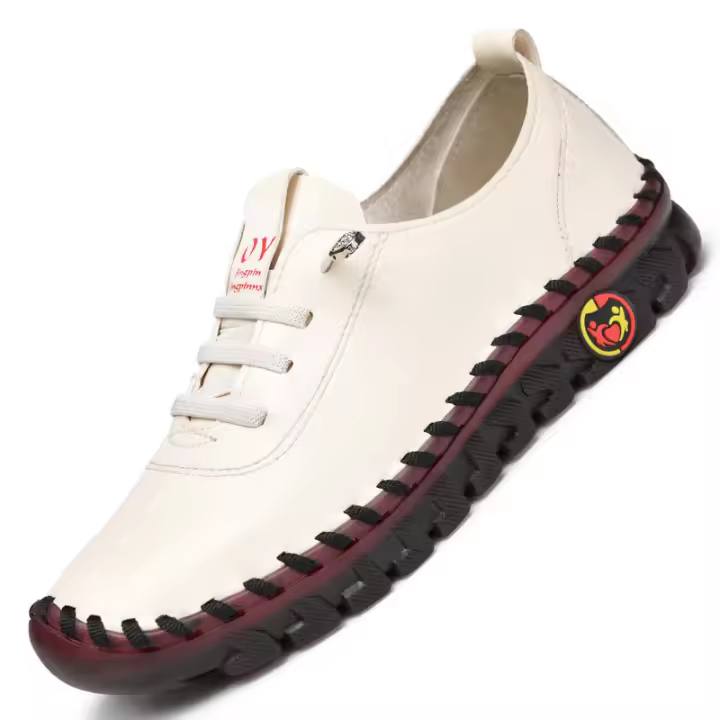 Zapatillas de deporte para Mujer, mocasines con plataforma y cordones de cuero Pu, planos, sin cordones, cómodos, informales, para mamá - 1