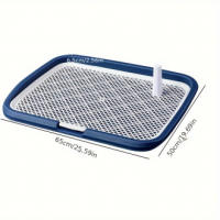 Orinal lavable Extra grande para perro, entrenador con columna a prueba de salpicaduras, inodoro reutilizable para mascotas para una fácil limpieza y Control de olores - details 0
