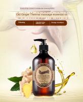 Aceite esencial de masaje térmico de jengibre de 500ml, calor para todo el cuerpo, empuje para tomar el aceite corporal para raspar Tongluo frío, promueve el metabolismo - details 1