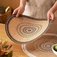 Manta de Mesa de Juta Antideslizante Accesorio de Decoración de Comedor para Cena de Fiesta - details 4