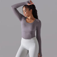 Camiseta de Yoga Sin Costuras para Mujer Deporte Top Largo Manga Larga Ropa de Gimnasio Camiseta de Correr para Entrenamiento Activo Vestimenta Ajustada Material Exterior Poliéster Temporada Primavera/Verano - details 59