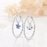 Pendientes de aro de plata de ley 2024 para mujer, exquisitos pendientes de aro con forma de estrella de mar y mariquita de cuatro hojas, regalo de joyería de boda y compromiso, novedad de 925 - details 8