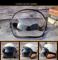 Universal adecuado casco de motocicleta protector de burbuja visera lente casco gafas lente multicolor retro cara completa media máscara gafas - details 17