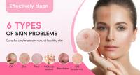 Cepillo de limpieza facial eléctrico de silicona: 6 velocidades, aplicación de calor, impermeable y limpieza profunda de los poros, dispositivo de limpieza de la piel portátil - details 1