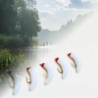 5 uds/10 Uds moscas de pesca con mosca gusano suave gusanos biomiméticos señuelos cebos de insectos artificiales pesca para trucha/bajo/perca/bagríno/carpa - details 7
