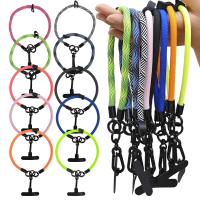 Correas portátiles para muñeca de teléfono móvil, cordón anticaída colorido de nailon con lengüetas de sujeción, Clip de cable colgante desmontable para teléfono móvil - details 3