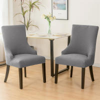 Funda elástica para silla de comedor, fundas para sillas de LICRA Jacquard, respaldo alto elástico, sillones inclinados, para cocina de Hotel, 1 ud. - details 31