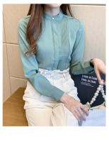 Camisa de mujer Top con botones de gasa Camisa blanca femenina - details 15