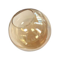 Reemplazo de pantalla de lámpara de globo de vidrio ámbar, pantalla de apertura, cubierta de lámpara decorativa, Protector para lámpara colgante de pared, 65mm, 66mm - details 0