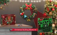 Holiday Christmas Wreath Building Blocks kit Eucalyptus Wreath Decorated House Model for Xmas, Toys Gift for 8+ Kids Adults - details 6