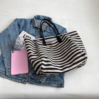 Bolsa de Lona a Rayas Grande Bolsa de Hombro Casual para Mujeres Ideal para Compras Diarias, Estudiantes, Viajes, Bolsa de Playa Material de Lining de Poliéster - details 23