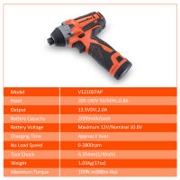 VALUEMAX Destornillador de impacto inalámbrico de 12 V, LED, 7 accesorios - details 0