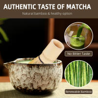Juego de Té Matcha de Bambú Seguro 6 Piezas de Cerámica y Porcelana para Amantes del Té - details 1
