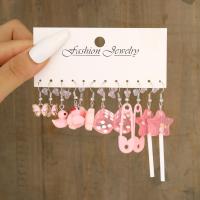 Conjunto de Pendientes de Dibujos Animados de Doramiento Colores Dulces y Coloridos de Pato, Mariposa, Estrella Ideal para Fiestas Regalo de Joyería - details 6