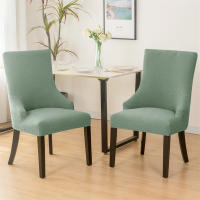 Funda elástica para silla de comedor, fundas para sillas de LICRA Jacquard, respaldo alto elástico, sillones inclinados, para cocina de Hotel, 1 ud. - details 2
