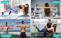 Juego de 5 bandas de resistencia para hombres y mujeres, 5 bandas elásticas con diferentes niveles de resistencia para entrenamientos largos en casa y gimnasio - details 4