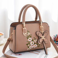 Bolso de mano de gran capacidad para mujer, bandolera de hombro con bordado de marca de moda, Color sólido, diseño de lujo - details 3
