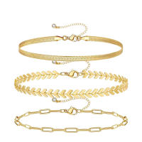 Pulsera de Oro Chapado 14K para Mujeres Conjunto de Pulseras de Cadena Dorada Elegante y Delicada Marca CHAYOU Tamaño 7+2 pulgadas - details 12