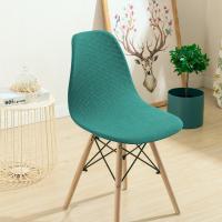 Funda de silla de concha impermeable de Jacquard, fundas de silla escandinavas de respaldo corto, fundas ajustables para asientos de comedor para Bar y fiesta - details 5