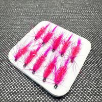 5/10 señuelos de pesca con mosca/ganchos moscas húmedas Bionics Mayfly seca cebo artificial moscas atadas a mano pesca para trucha, lubina y salmón para pescar en ríos lagos con caja - details 7