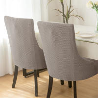 Funda elástica para silla de comedor, fundas para sillas de LICRA Jacquard, respaldo alto elástico, sillones inclinados, para cocina de Hotel, 1 ud. - details 27
