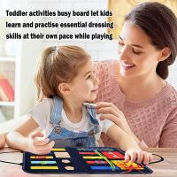 Juguetes Montessori para bebé, tablero ocupado, hebilla de bebé, botón de cremallera, herramienta de entrenamiento con cordones, Juego de desarrollo sensorial para niños pequeños - details 9