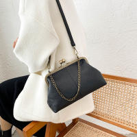 Bolsos de Hombro Vintage para Mujeres Diseño de Cerradura de Cadena Pequeña Bolsa de Mensajero Clip de Marca Bolsos de Cruzado y de Mano - details 18