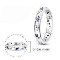 Anillo de Cristal Celestial Azul Brillante Luna Sol Estrella para Mujer Elegante - details 4