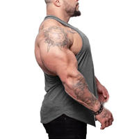 2023 New Style Jogger Gym Singlet Training Bodybuilding Tank Tops Summer Sleeveless Breathable Cotton T-Shirt Men Casual Vests - details 6