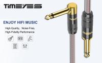 Cable de Audio TS de 6,35mm, Cable de instrumento de ángulo recto de 1/4 pulgadas, Cable de guitarra eléctrica profesional para amplificador, preamplificador, mezclador y altavoz - details 0