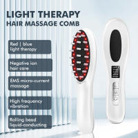 Peine eléctrico para masaje del cuero cabelludo, terapia de luz roja, aplicador de medicina, iones negativos, antipérdida de cabello, nutre la cabeza, rascador - details 0