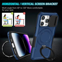 KEYSION-funda con anillo para teléfono móvil, cubierta protectora deslizante para cámara, compatible con iPhone 15 Pro Max 15 Plus, 14 Pro Max - details 6