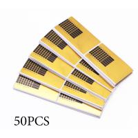 French Nail Form Tips Acrylic UV Gel Curl Forms For Extension 50pcs Nail Sticker Art Guide Mold Manicure Stencil Acrylic Tool - details 4