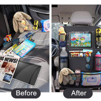 Organizador de Asiento Trasero de Coche con Pantalla Táctil Soporte para Tableta + 9 Bolsillos Protectores de Asiento para Niños y Niñas - details 7