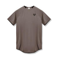 Camiseta de Fitness de Verano para Hombres Manga Raglan de Cuero Elástico Patrón Sencillo - details 16