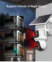 Cámara de seguridad solar KERUI de 4MP con doble lente AOV, 4G, WiFi, para exteriores, con visión nocturna. - details 12