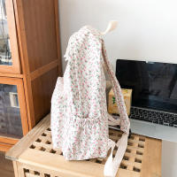 Mochilas de estilo Preppy para mujer, bandoleras impermeables de nailon para estudiantes, a la moda, con estampado Floral - details 17