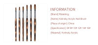 Brocha de Uñas de Acrílico 100% Kolinsky Sable para Extensión de Gel UV Herramienta de Manicura DIY de la Marca Rolabling - details 6