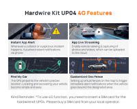 Kit de cableado duro 70mai 4G UP04 Módulo 4G LTE Control remoto Transmisión en vivo Alerta instantánea Vigilancia de estacionamiento 24H Detección de movimiento por IA - details 3