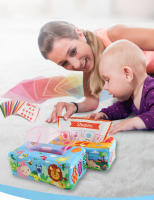 Baby Tissue Box Soft Stuffed High Contrast Montessori Square Sensory Toy for Toddler Educational Learning Toys Montessori Toys - details 0