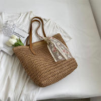 Bolso cuadrado de paja para playa, tejida a mano bandolera, rafia, ratán, compras, viaje, informal, bohemio, Verano - details 19