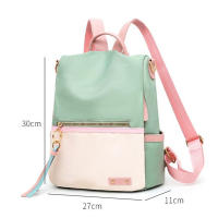 Mochila escolar de tela Oxford para mujer, bolso de hombro de Color caramelo, mochila de viaje para niña adolescente y niño - details 20