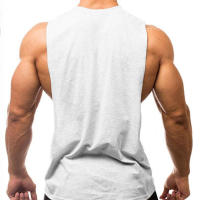 Men's Summer Gym Bodybuilding Tank Tops High Quality Sleeveless Cotton T-shirts Workout Fitness Singlets Sport Vest Clothing - details 7