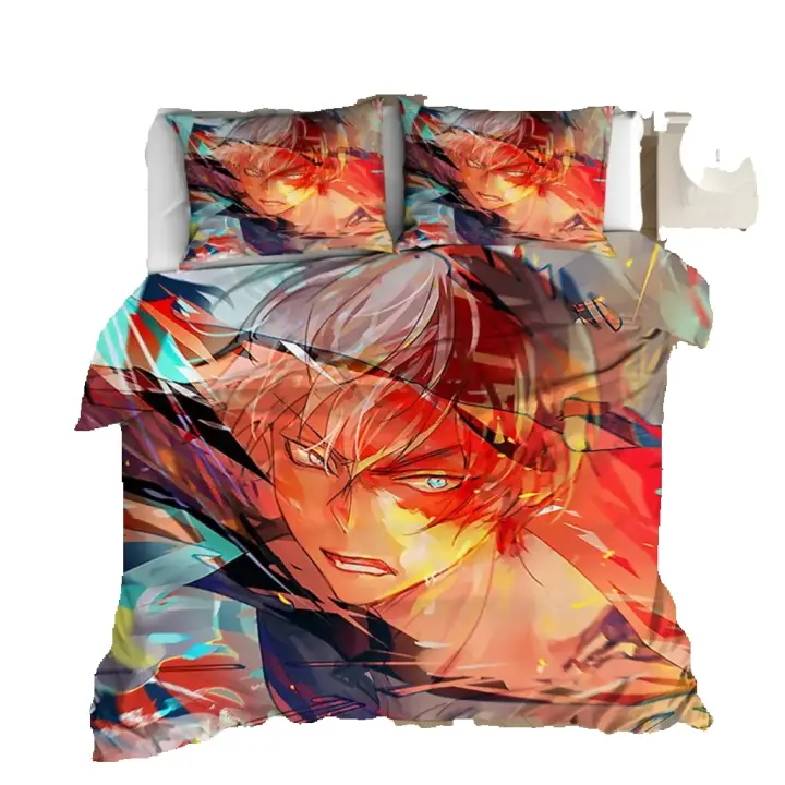 Set de Ropa de Cama de Lujo Anime 3D Funda de Edredón y Fundas de Almohada de Polyester para Hogar - 1